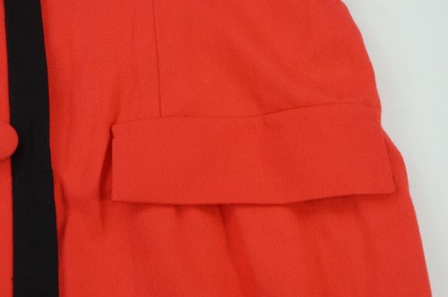 Vintage 80s 90s Casual Corner Women 8 Red Long Sleeve A-Line Dress NWT L421 - Picture 4 of 11