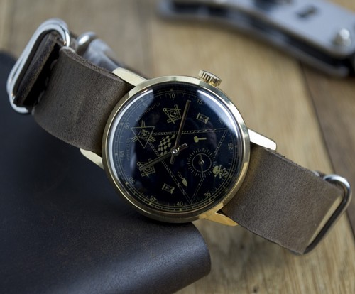 Reloj de pulsera Pobeda Mason vintage para hombre servicio personalizado URSS reloj raro - Imagen 7 de 14