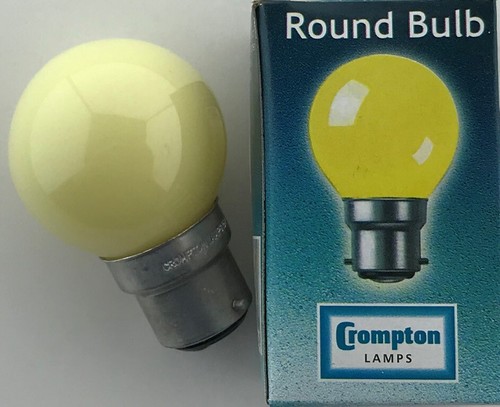 Pack of 10 Crompton 15W BC YELLOW - Golff Ball 45mm Colour - Picture 4 of 4