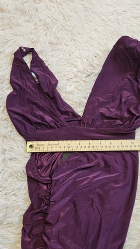 NWT Fashion Nova PURPLE Shoulder Maxi Dress Size XS Medium - Picture 7 of 9