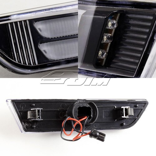 Luces marcadoras laterales de tira de LED negras para cupé Infiniti G35 03-07 - Imagen 2 de 4