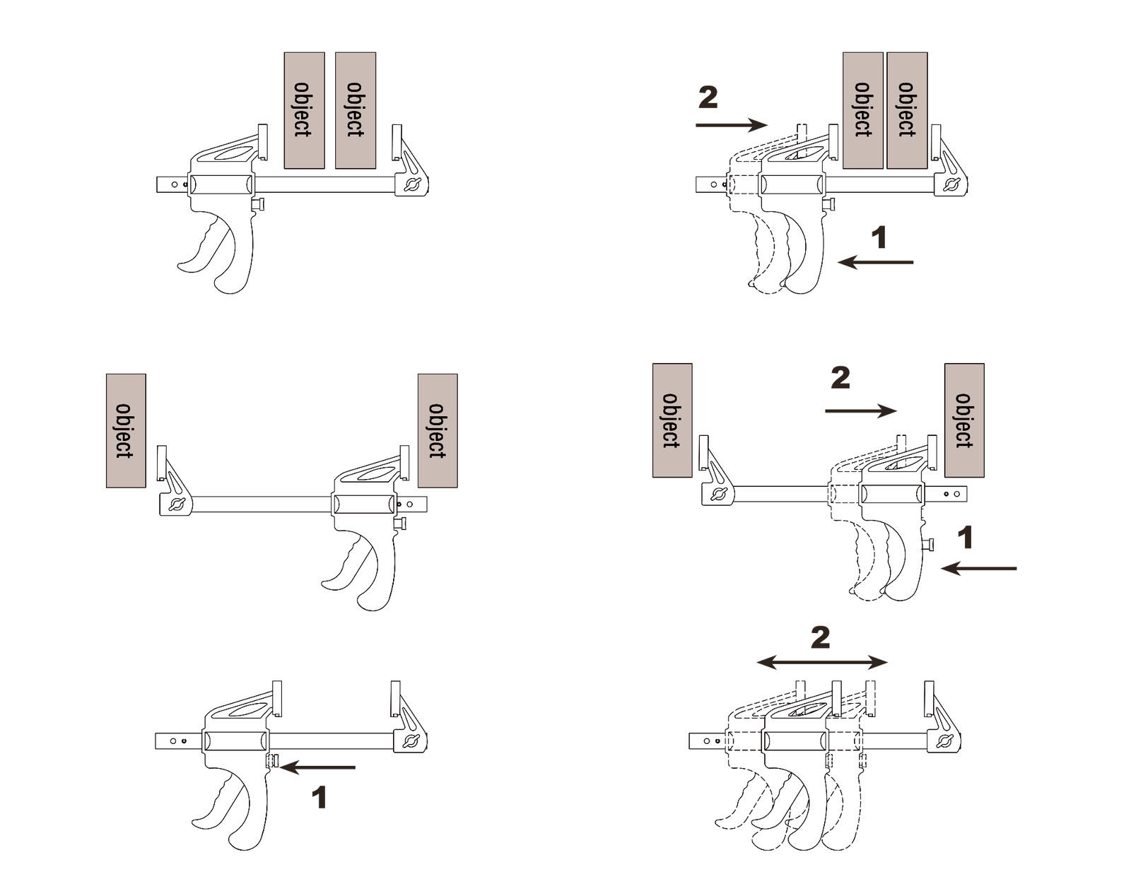 4 Einhandzwinge 100 150 mm Schnellspannzwinge Klemmzwinge Spannzwinge Zwingen