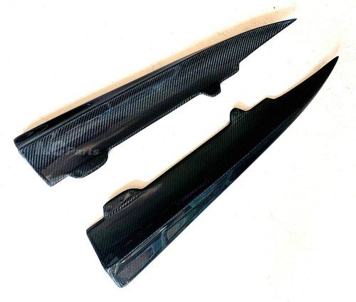 Carbon Fiber Rear Bumper Splitter Add on Fit BENZ W212 E250 E350 E550 AMG Sports - Picture 3 of 8