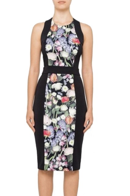 ted baker black floral dress