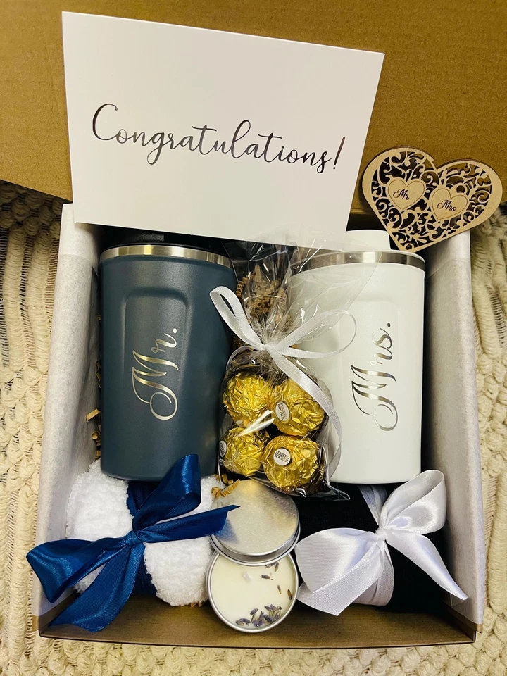 Персонализированная подарочная коробка для двух уютный набор для пары счастливый юбилей MR & MRS - Изображение 2 из 4