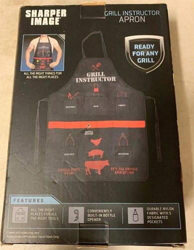 Grill Instructor Apron Father Dad Gift by Sharper Image - Picture 3 of 3