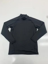 Telaleo Mens Black Fleece Turtleneck Long Sleeve Thermal Shirt Size Medium