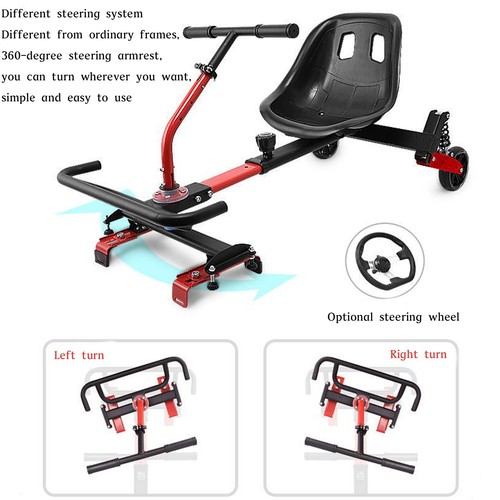 XCJump Hoverboard Go Kart Frame – Adjustable Seat, Shock Absorbers, Flash Wheels - Picture 24 of 24