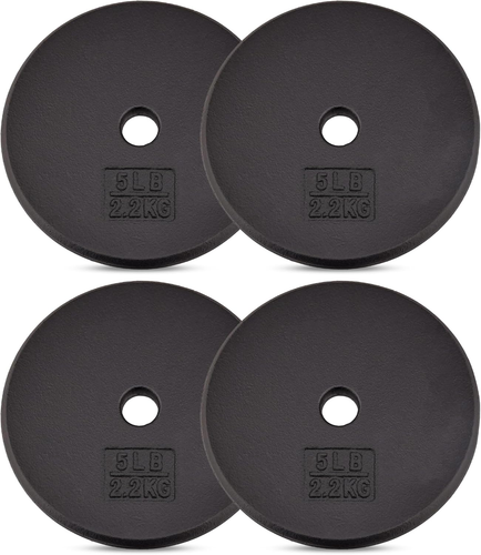 Placa de pesas de hierro fundido Yes4All estándar de 1" - Ideal para entrenamiento de fuerza - Multi - Imagen 10 de 12