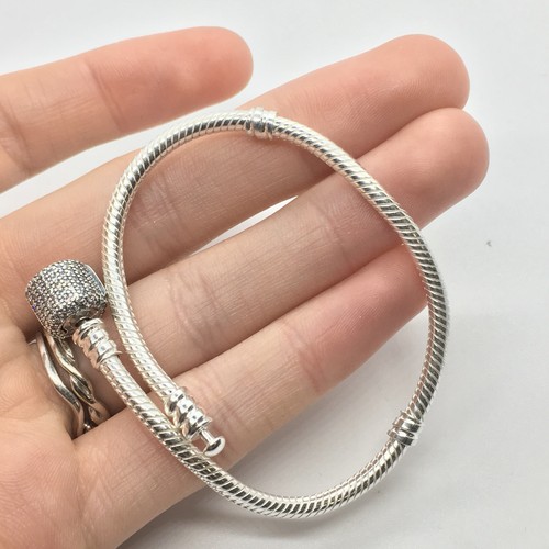 Original Pandora Signatur Verschluss Charm Armband - Sterling 590723CZ-21 7,5" - Bild 8 von 8