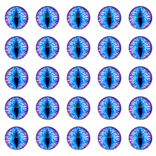 50 piezas Cabujones Ojos de Dragón Malvado Parte Trasera Plana Cúpula de Vidrio Globos de Ojos de Animales Hágalo Usted Mismo Artesan - Imagen 26 de 41