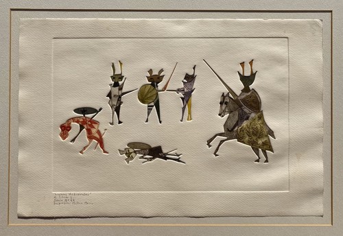 GUILLERMO SILVA SANTAMARIA Druck surreal signiert #22 1961 Mittelalter Ritterkampf - Bild 1 von 12