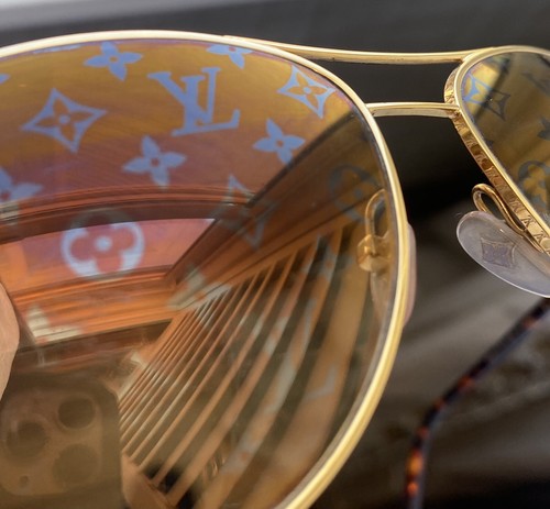 LOUIS VUITTON SUNGLASSES EYEWEAR TORTOISESHELL MONOGRAM LENS GOLD 70164U - Picture 1 of 20