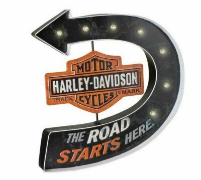 Harley-Davidson Bar & Shield Marquee *HDL-15519* LED Metallschild Pub Batterie