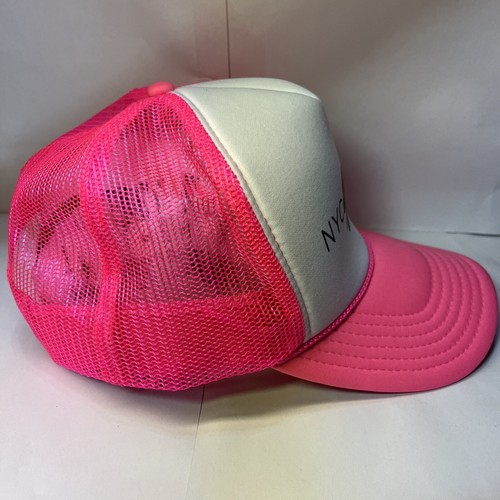 NYC NASH Lightning Bolt Heart Horseshoe Pink Foam Trucker Adjustable Women’s Hat - Picture 4 of 10