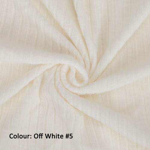 Jersey Fabric Rib Knit 4x2 Ribbed Dressmaking Stretch Material 19 Fashion Colors - Picture 13 of 35