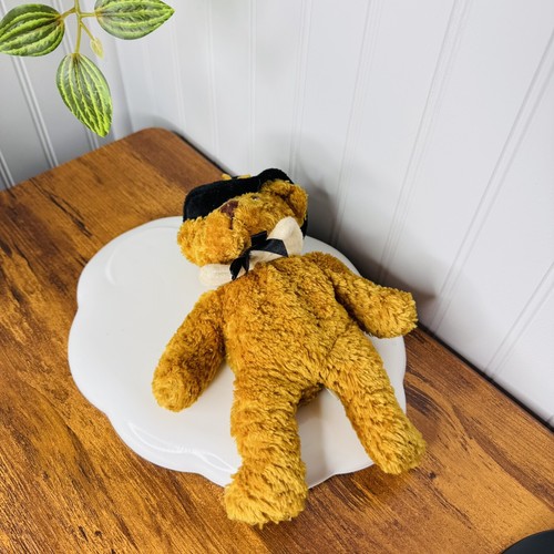 TEDDY BEAR Pilgrim Bean Plush 9” Thanksgiving Harvest Time Stuffed Animal 2000 - Picture 4 of 9