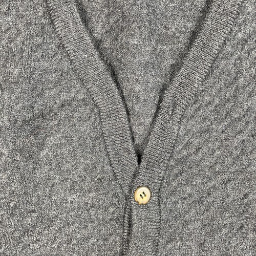 VINTAGE Tricots St Raphael Sweater Mens XL Grey 100% Merino Wool Cardigan Vest - Picture 2 of 7