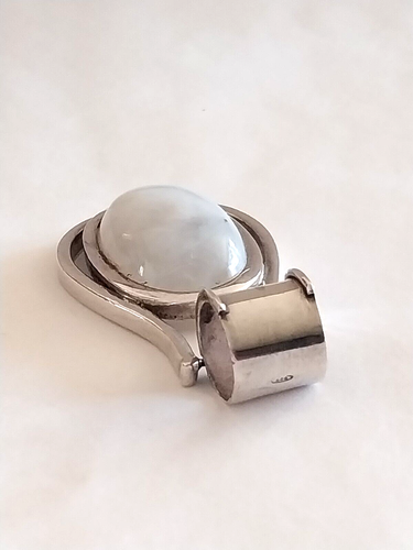 MOONSTONE OVAL CABOCHON PENDANT Sterling Silver BRAND NEW - Picture 6 of 14