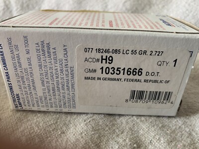 AC Delco GM# 10351666 OEM H9 Bulb New (c) | eBay AC Delco GM# 10351666 OEM H9 Bulb New (c) | eBay