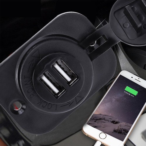 12V Car Motorcycle Dual USB Adapter Cigarette Lighter Socket Power Plug for - Photo 11 sur 12