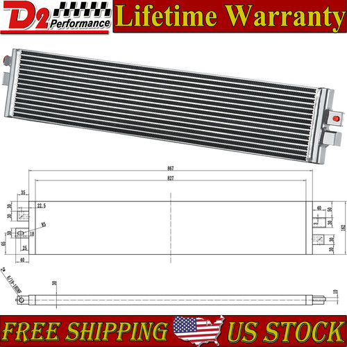 Heavy Duty Bar & Plate Transmission Cooler For 2020+ GM 1500 Diesel 3.0L - Picture 1 of 8