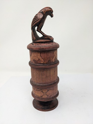 Caja contenedor Lombok águila tallada artesanal indonesia/balinesa - Imagen 4 de 5