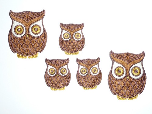 Embroidered Cute Owl Motif / Patch / Badge / Applique - Picture 4 of 4