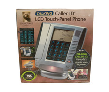 Talking Caller ID LCD Touch Panel Landline Silver Phone Innovage Products, New