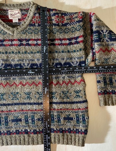 Vintage Woolrich Sweater Women’s Large Wool Blend Made in USA Native Pattern - Picture 4 of 4