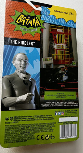 DC Retro Batman 1966 6 Inch Action Figure Wave 5 - The Riddler Black & White - Foto 5 di 6