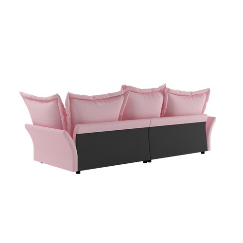 90.55" Modern Comfy Upholstered Sofa Cloud Couch w/Large Pillows for Living Room - Picture 11 of 18