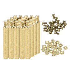 20 Set  M2 Male Brass Hex Spacer Standoffs Screws Nuts 0.67"L Spacer for PCB