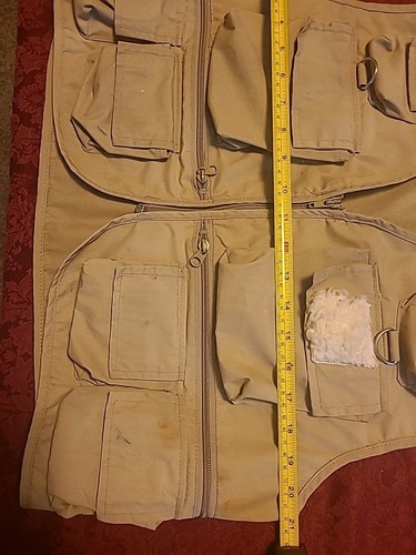 Gamehide Vest Fly Fishing/Hunting Multi Pocket Khaki Adult Sz S - Picture 7 of 8