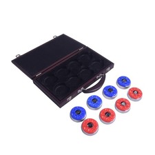 Hathaway Pro-Series Shuffleboard Puck Set 8-Count 2.312" Regulation Red/Blue