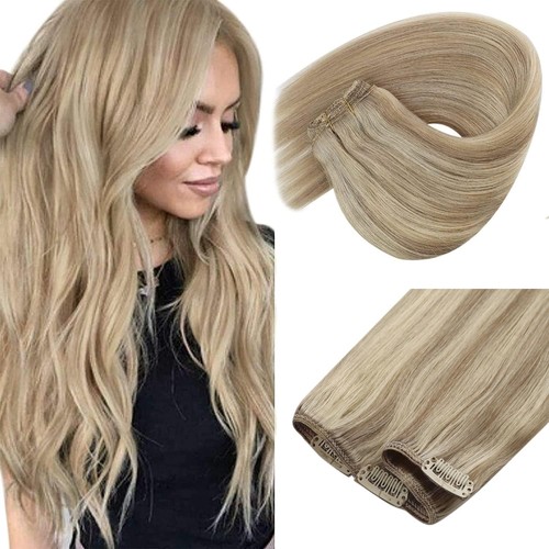 Clip in Haarverlängerung Glatt Echthaar Clip in Extensions Remy Clip in H... - Bild 1 von 9