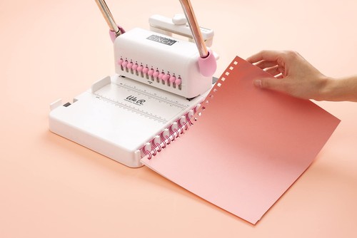 Pink Cinch Book Binding Machine by We R Memory Keepers Punches Perfect Holes - Picture 6 of 9