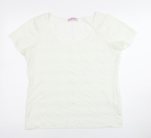 Marks and Spencer Damen Elfenbein T-Shirt Größe 16