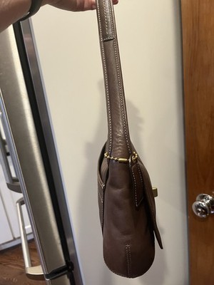 Coach Vintage Ergo Brown Smooth Leather Flap Shoulder Bag N