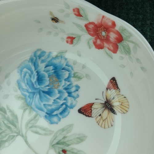 Lenox Butterfly Meadow Soup Bowl, 32 Ounces New NWT SKU 857702 Butterfly Bees - Picture 3 of 11