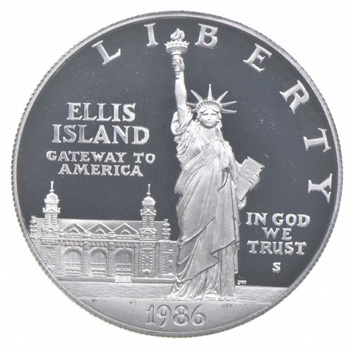 1986-S Proof Statue of Liberty Commemorative Silver Dollar $1 *3186