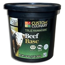 Beef Base by Custom Culinary | 1 Pound Tub | No added Msg