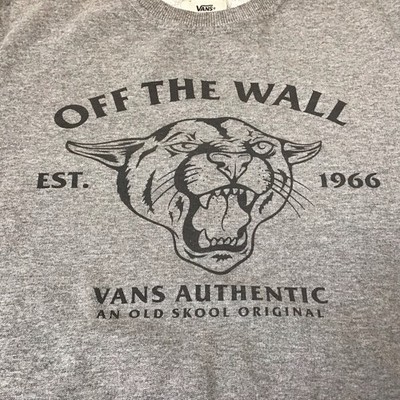 VANS Off The Wall Crewneck Sweater - Tiger Print Skateboard - Oldschool-Vintage