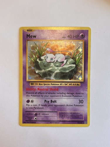 Mew 53/108 XY Evolutions Holo Rare Legendary Pokemon TCG Card NM/LP