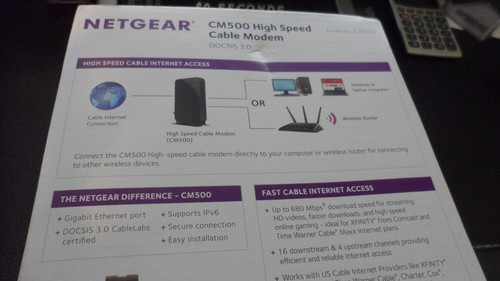 NETGEAR CM500 High Speed Cable Modem DOCSIS 3.0 of 680 Mbps / NEW IN BOX - 第 9/11 張圖片