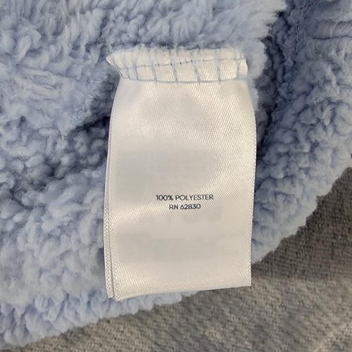 Maglione sherpa Lands End donna blu chiaro soffice accogliente quarto zip pile XL - Foto 7 di 9