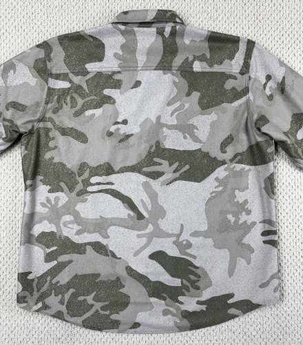 Cabelas Shirt Mens 2XL Reg Desert Sand Camo Brushed Fleece Long Sleeve Button Up - Picture 15 of 15