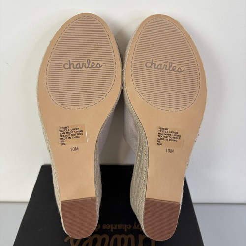 CHARLES BY CHARLES DAVID Jeremy Alpargata Plataforma Cuña Sandalia 10M Natural - Imagen 6 de 14