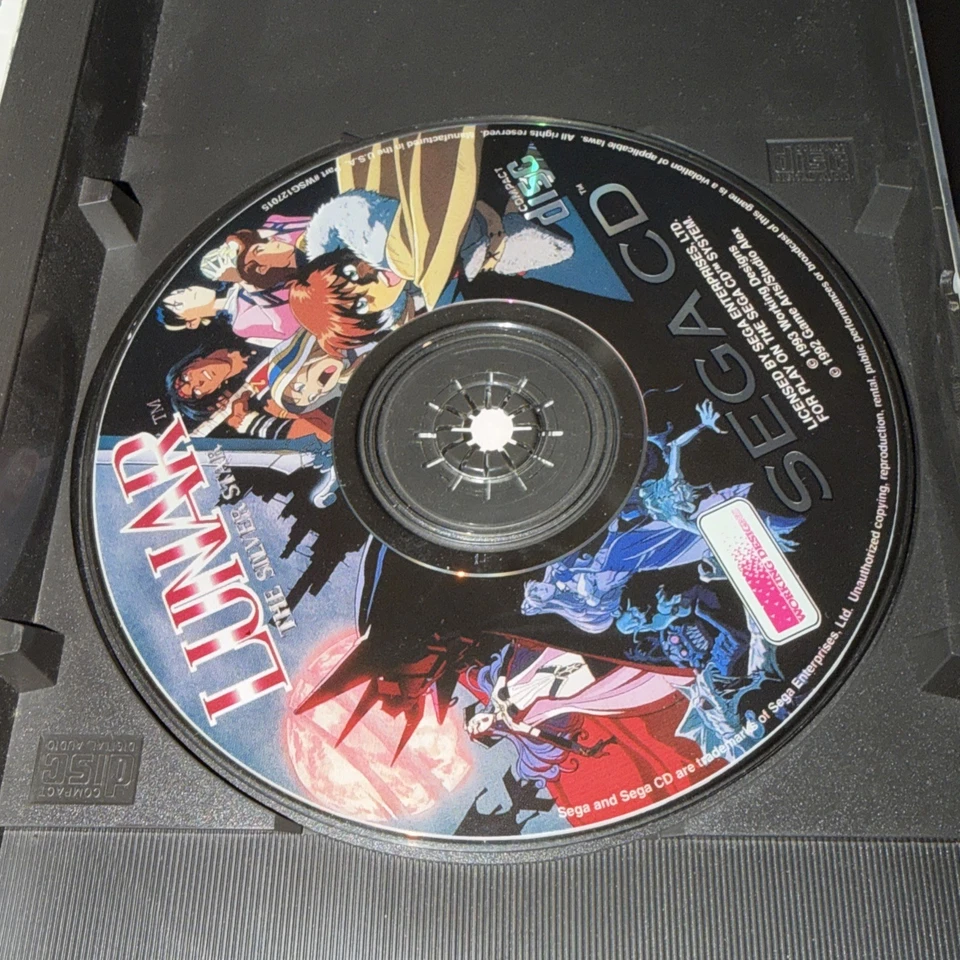 Lunar: The Silver Star (Sega CD, 1993) CIB W/ Manual Reg Card & Foam Block 20303 - Image 3 of 4