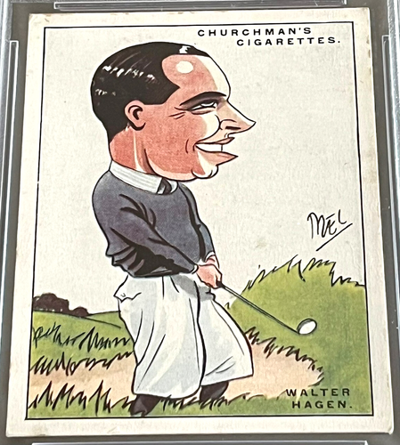 WA&AC CHURCHMAN #7 1929 WALTER HAGEN PSA 4 HOMBRES DEL MOMENTO SOLO 19 CALIFICADOS SUPERIORES - Imagen 2 de 5